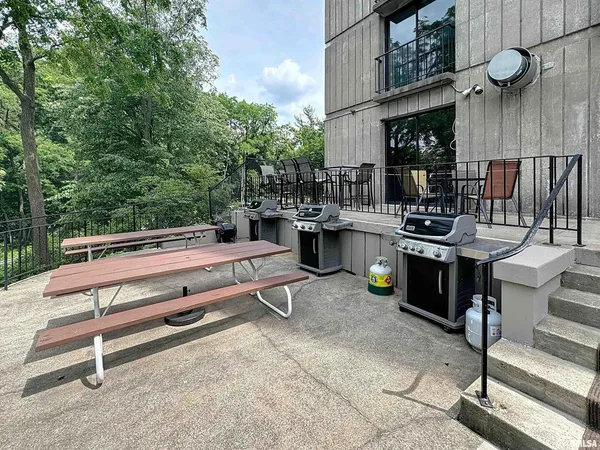 front view of a building with a street