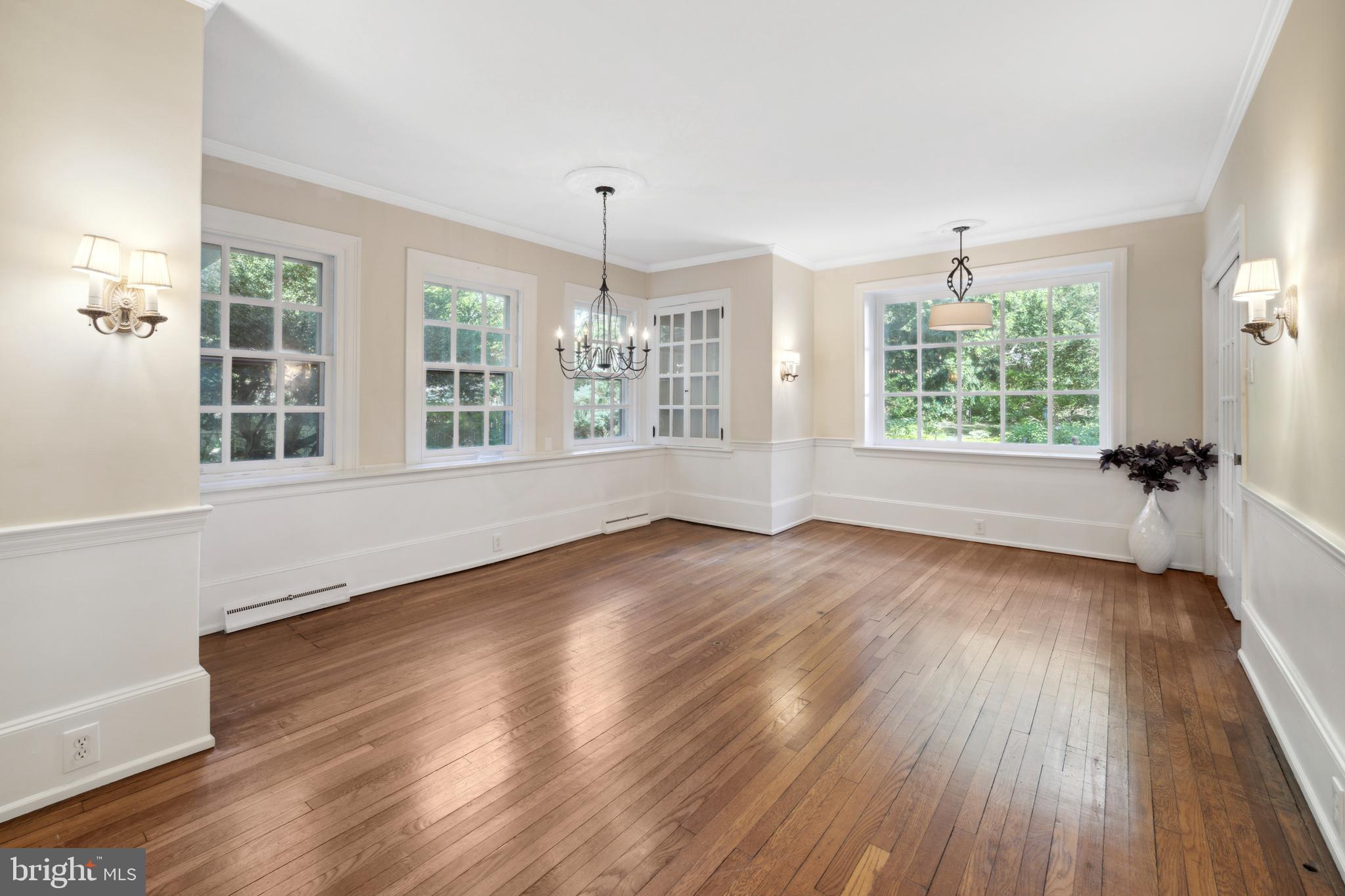 105 Woodside Road Ardmore, PA 19003 - Photo 11 of 59 Dining Room with view to gardens
