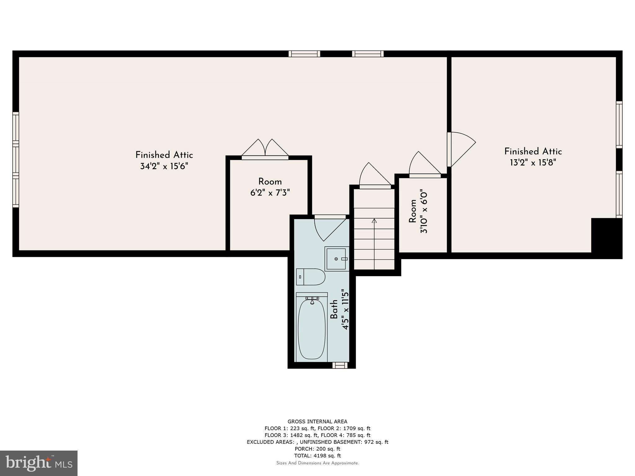 105 Woodside Road Ardmore, PA 19003 - Photo 58 of 59 Bonus Room & 5 Bedroom Floor Plans