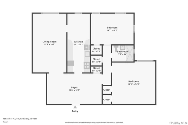 $719,000 | 12 Hamilton Place, Unit B5, Garden City, NY 11530
