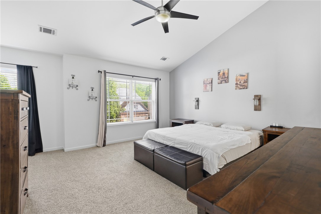 347 Riverdale Road Simpsonville, SC 29680 - Photo 10 of 30 This airy bedroom features high ceilings and a refreshing ceiling fan for ultimate comfort.