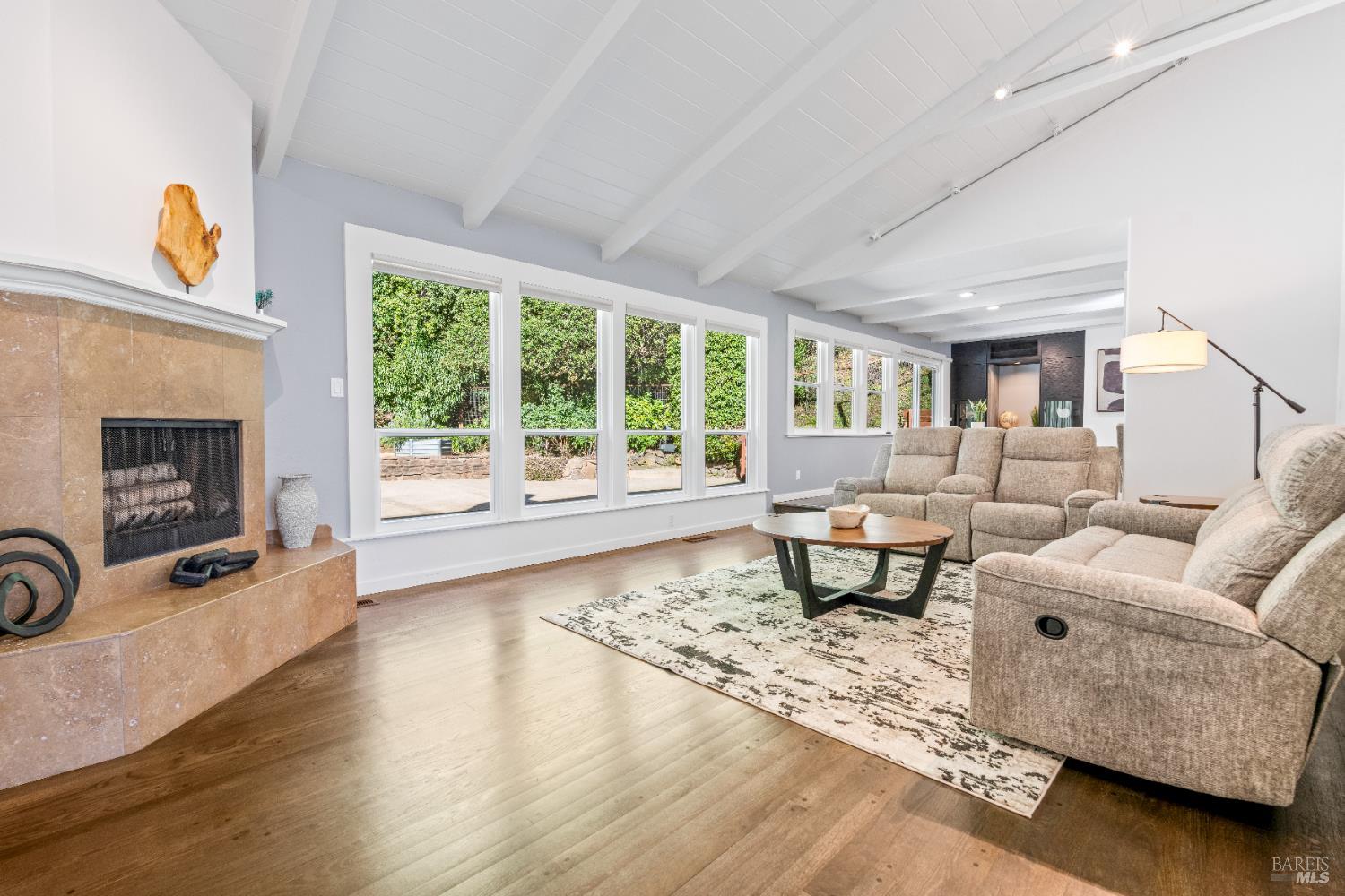 71 Convent Court San Rafael, CA 94901 - Photo 8 of 37 a living room with furniture and a fireplace