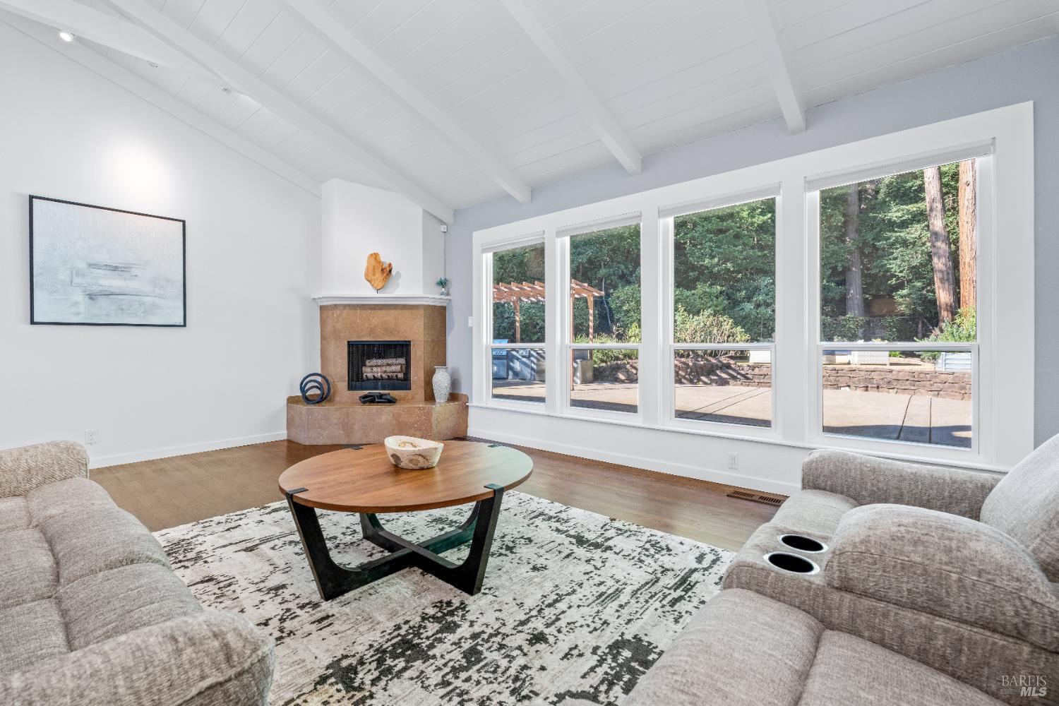 71 Convent Court San Rafael, CA 94901 - Photo 9 of 37 a living room with furniture and a fireplace