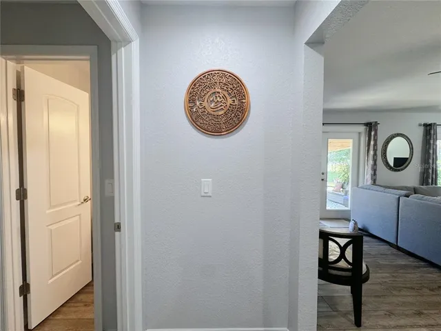 a living room with furniture and a couch