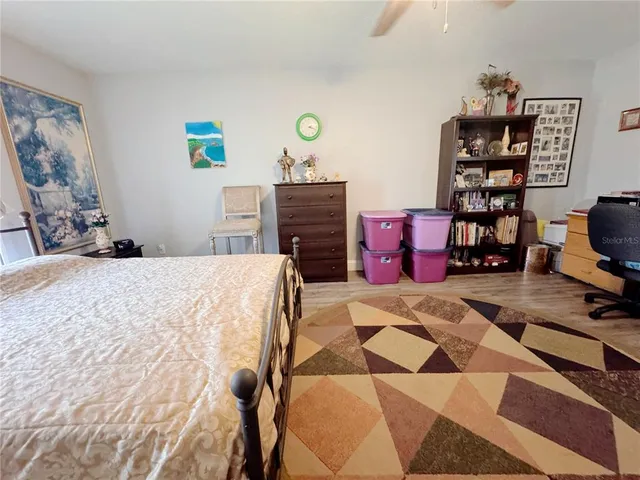 a view of a lake with a big yard