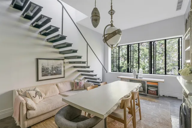 a kitchen with a stove and a refrigerator