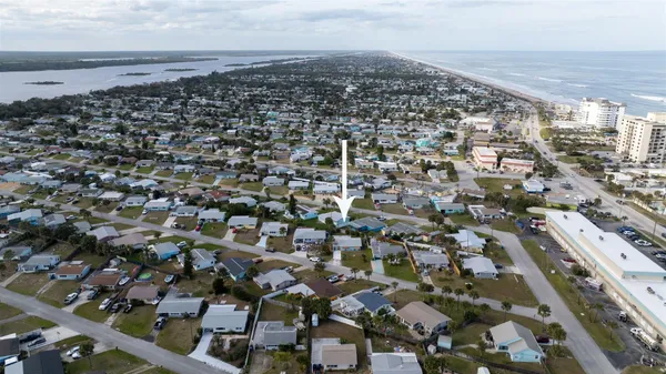 an aerial view of multiple house