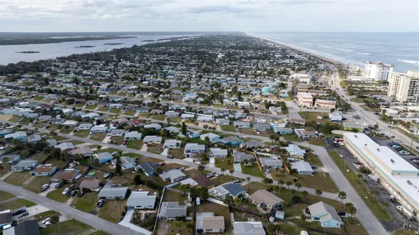 an aerial view of a city