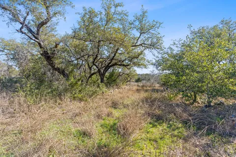 a view of a town with mountains in the background
