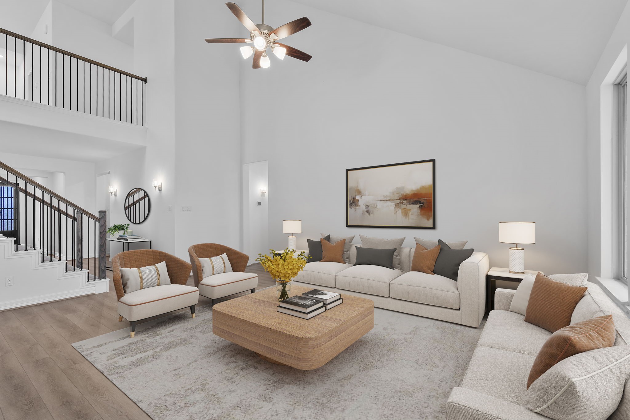 10639 Forward Street Richmond, TX 77469 - Photo 6 of 31 Designed for hosting and unwinding alike, the family room pairs bold textures with comfortable sophistication.