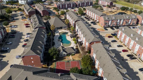 an aerial view of a city