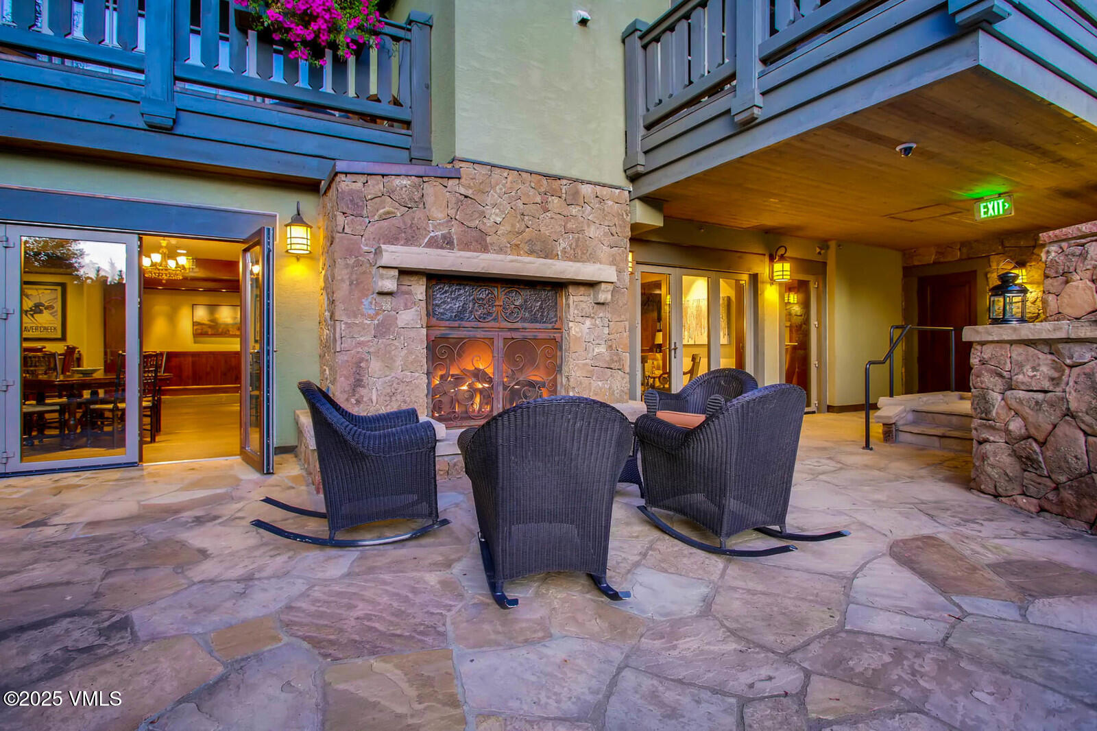 1 Willow Bridge Road, Unit 34 Vail, CO 81657 - Photo 13 of 27 Outdoor Fireplace