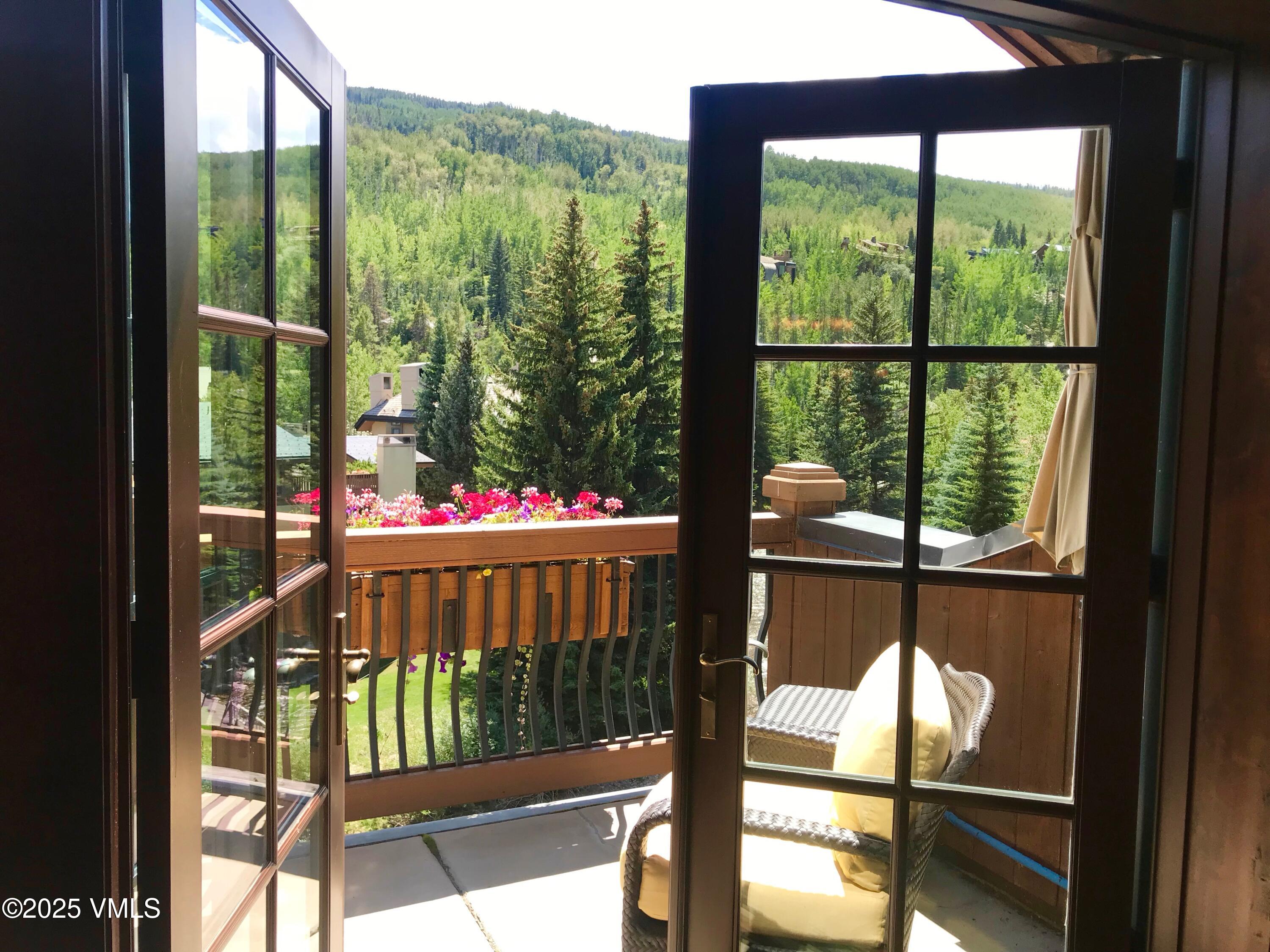 1 Willow Bridge Road, Unit 34 Vail, CO 81657 - Photo 6 of 27 French Doors to Deck