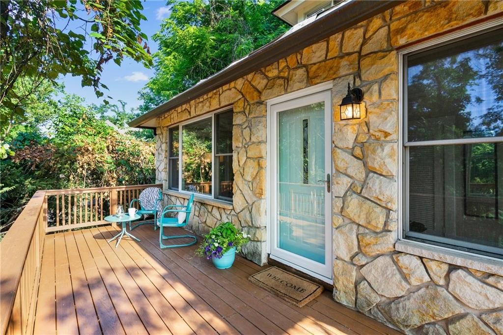 309 Highland Terrace Pittsburgh, PA 15215 - Photo 4 of 47 Front door + a private deck out front, nestled among the trees yet still sunny and welcoming