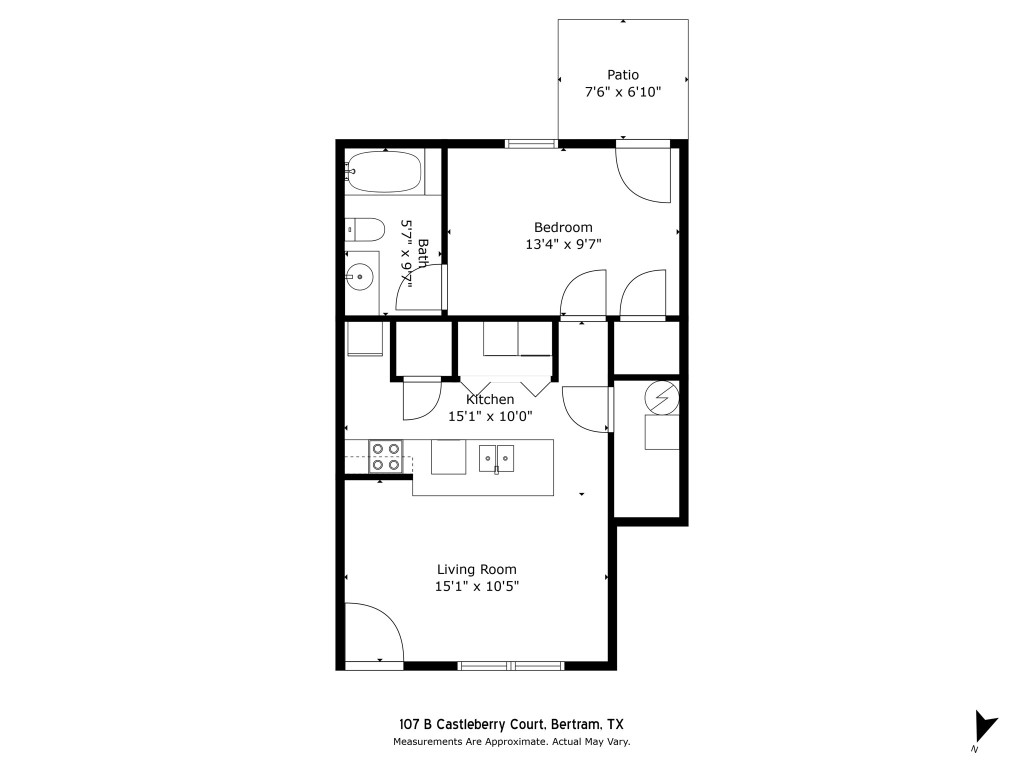 107 Castleberry Court, Unit B Bertram, TX 78605 - Photo 15 of 15 a picture of a book and a bed