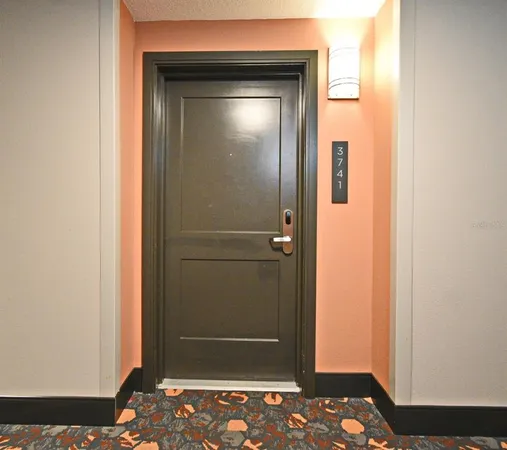 a view of elevator with wooden floor