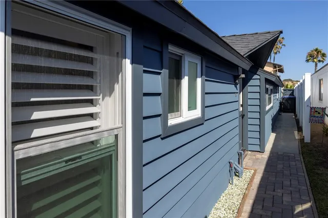 a view of a balcony with a door