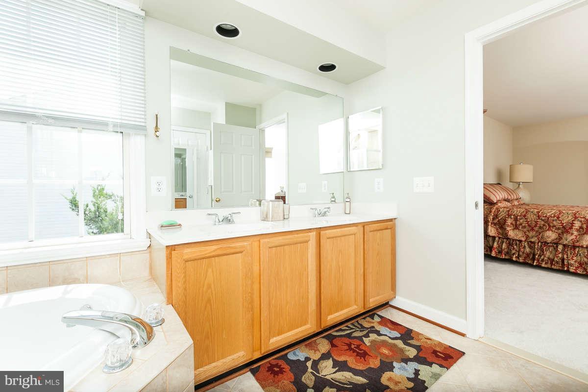 8596 Trail View Drive Ellicott City, MD 21043 - Photo 18 of 29 a bathroom with a sink mirror and a bathtub