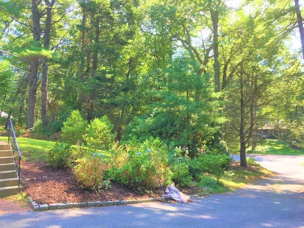 a view of an outdoor space and swimming pool
