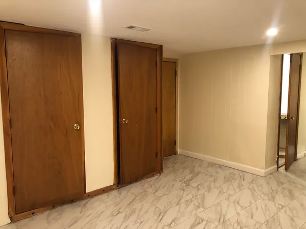 a view of wooden door