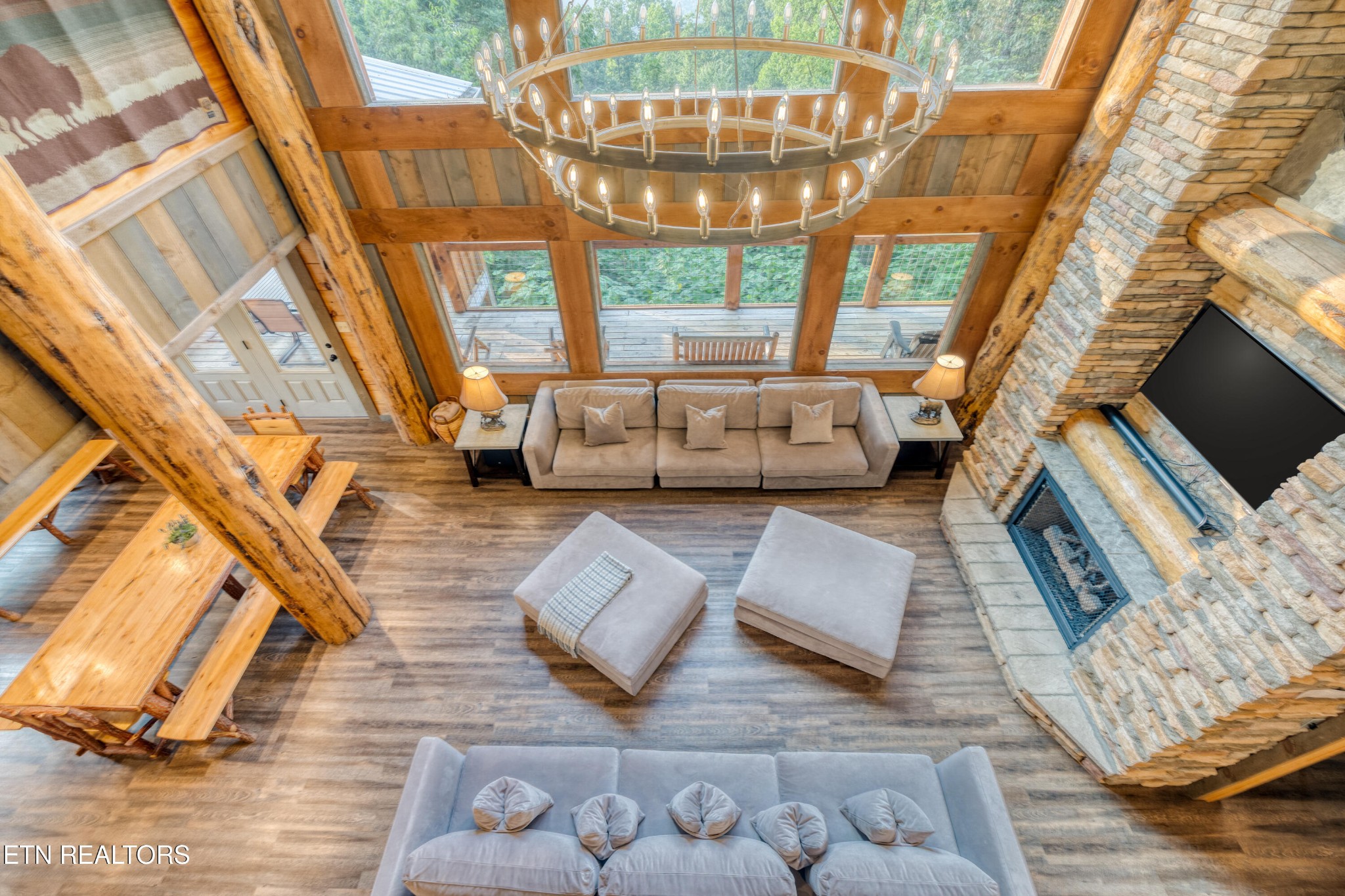 809 Pinecrest Way Sevierville, TN 37862 - Photo 37 of 60 a living room with furniture and a large window