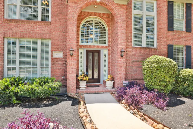 a front view of a house