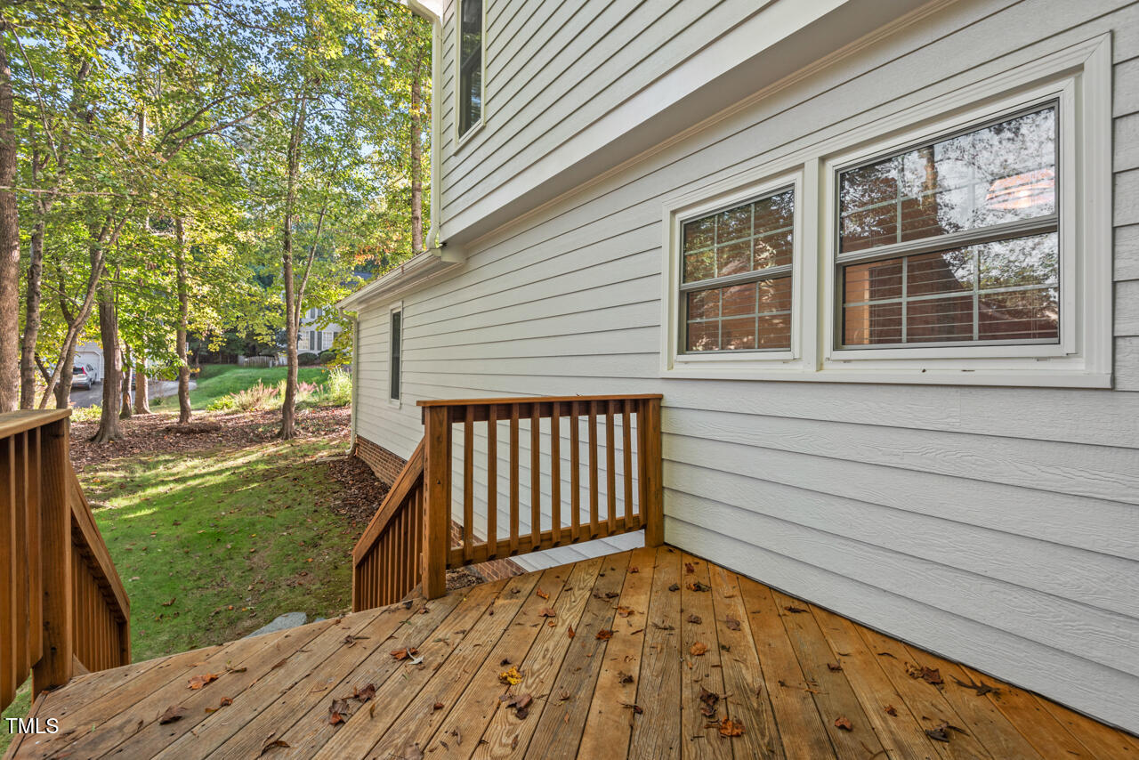 3100 Wilderness Road Durham, NC 27712 - Photo 30 of 35 a view of backyard with deck