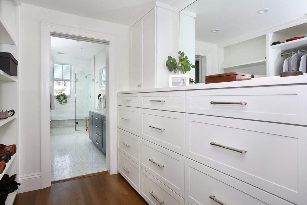 14 Rutland Square Boston, MA 02118 - Photo 13 of 19 a view of a hallway and closet with wooden floor