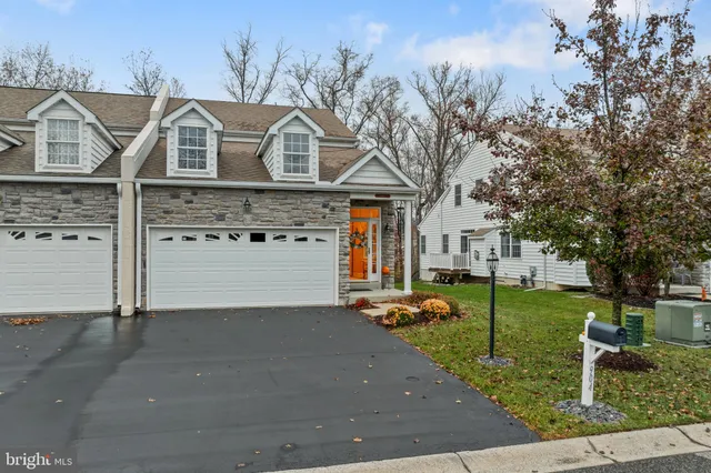 a view of a garden with a house