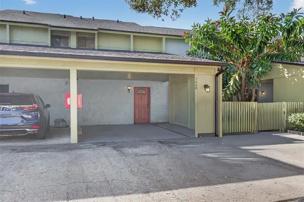a view of a house with a garage
