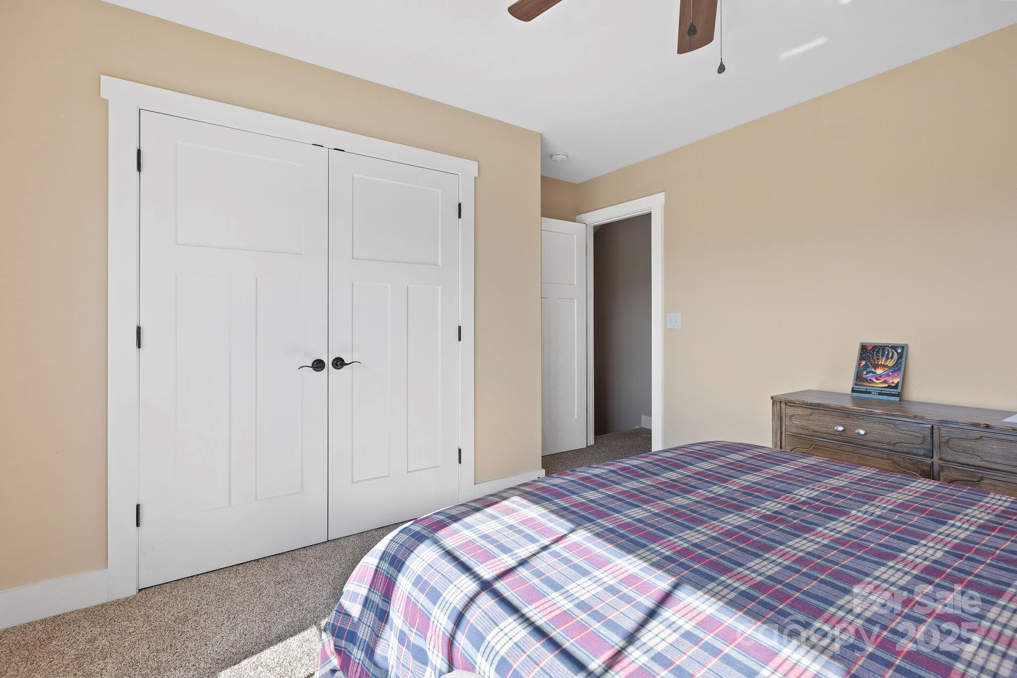 28 South River Road Fletcher, NC 28732 - Photo 30 of 47 a bedroom with a bed and a closet