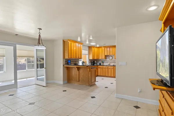 a view of kitchen with windows