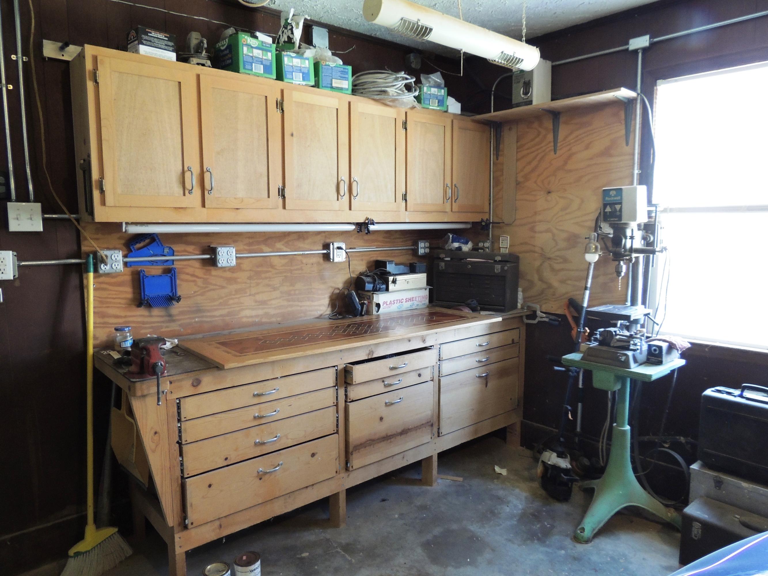 165 McNeil Mill Road Rocky Mount, VA 24151 - Photo 27 of 33 Garage with workbenches