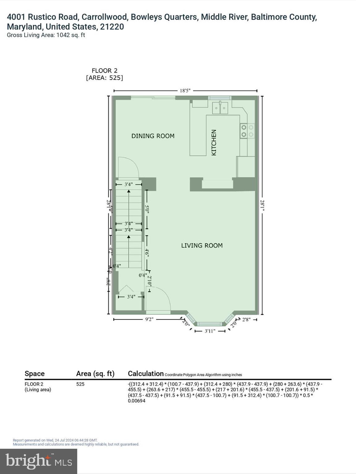 4001 Rustico Road Middle River, MD 21220 - Photo 31 of 33 GLA Floor Plan