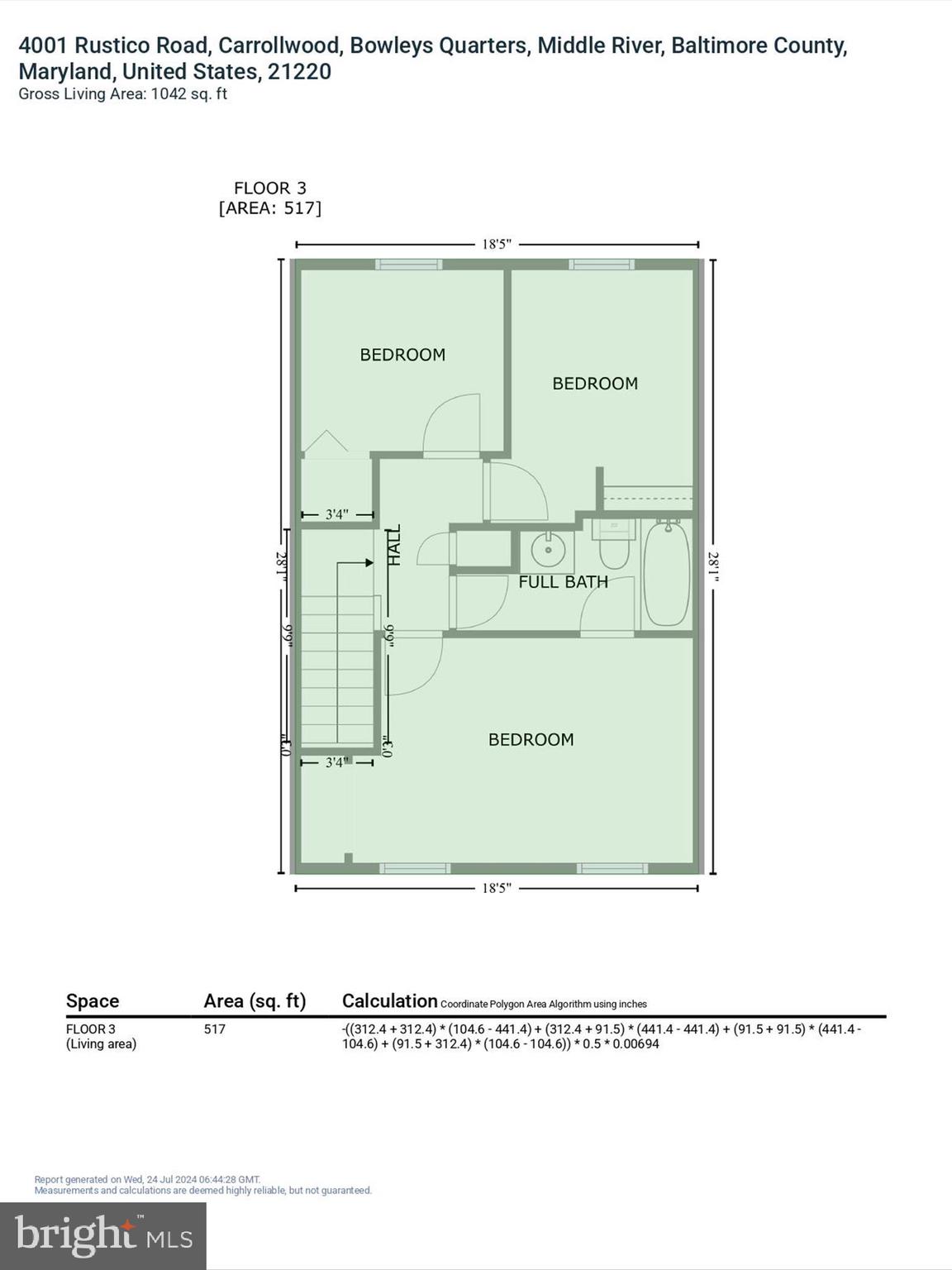 4001 Rustico Road Middle River, MD 21220 - Photo 32 of 33 GLA Floor Plan