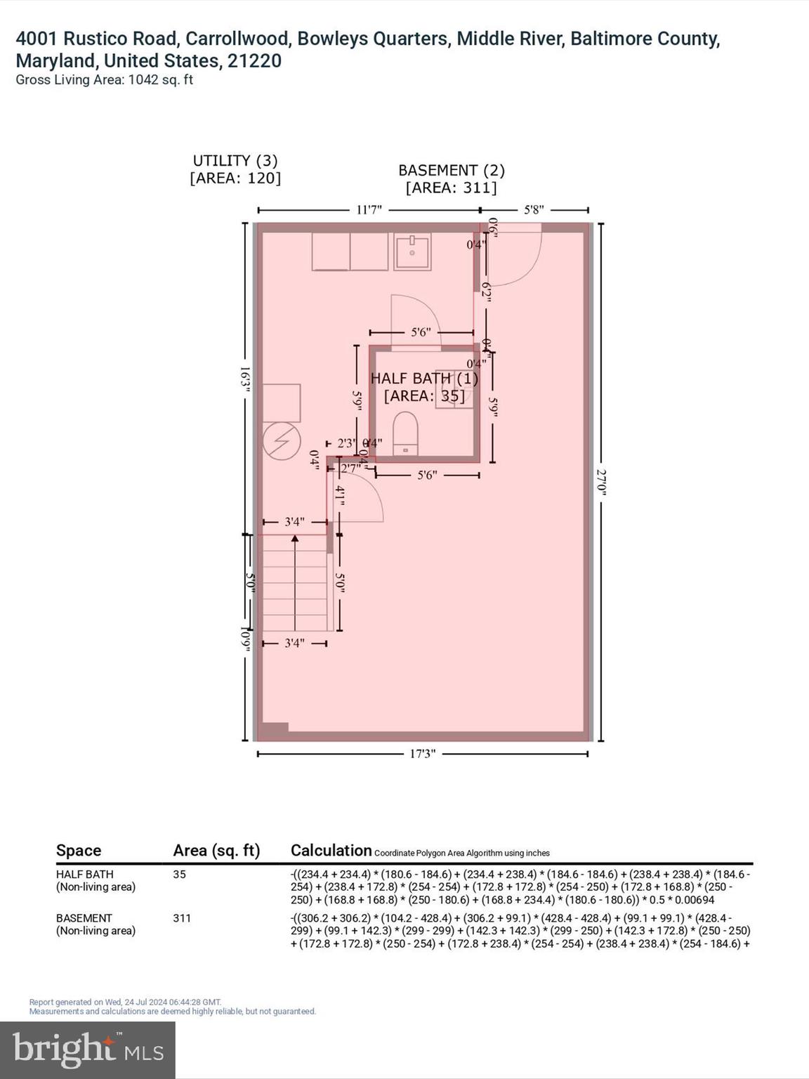 4001 Rustico Road Middle River, MD 21220 - Photo 33 of 33 GLA Floor Plan