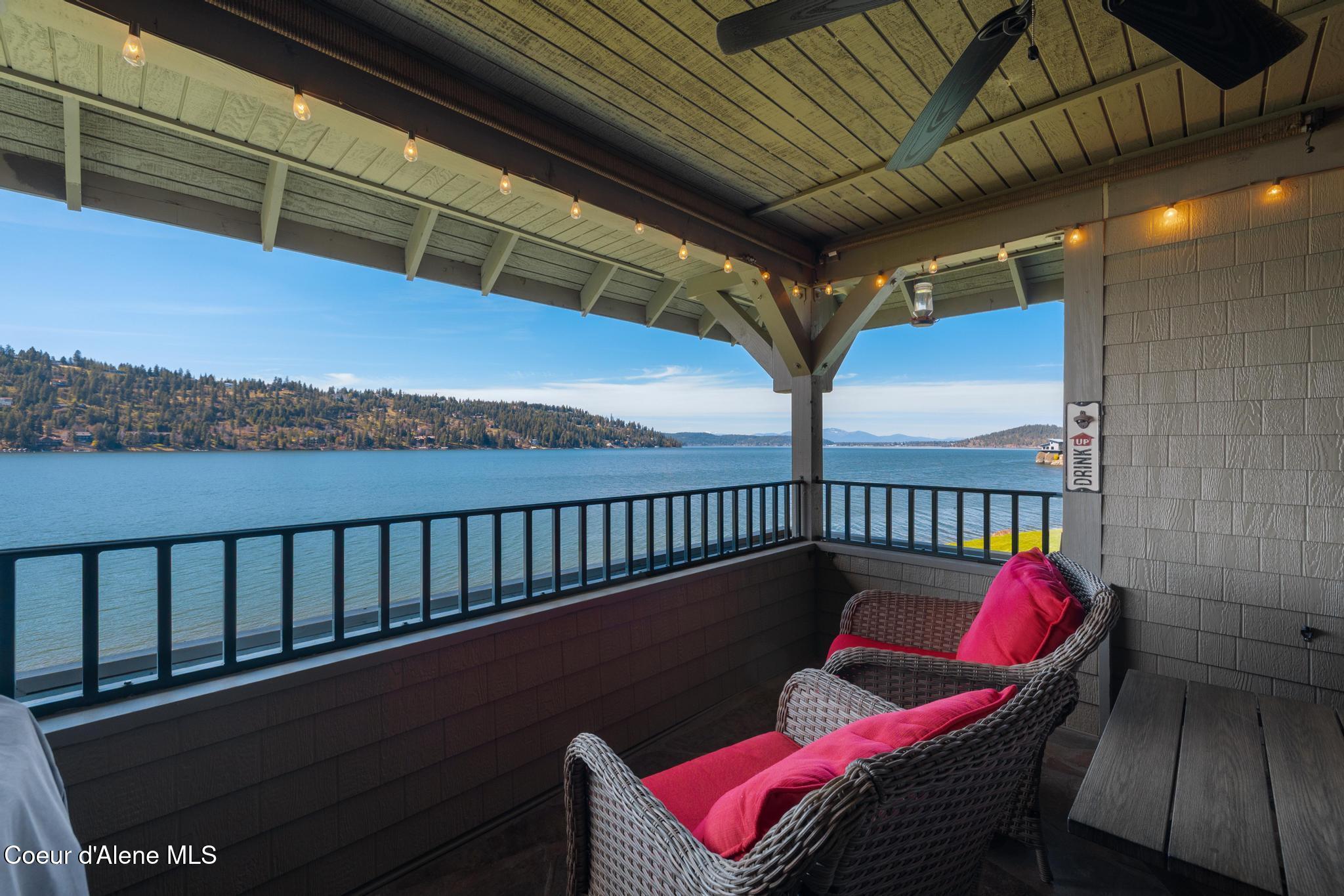4549 South Arrow Point Drive, Unit 207 Harrison, ID 83833 - Photo 34 of 60 Seating on Balcony