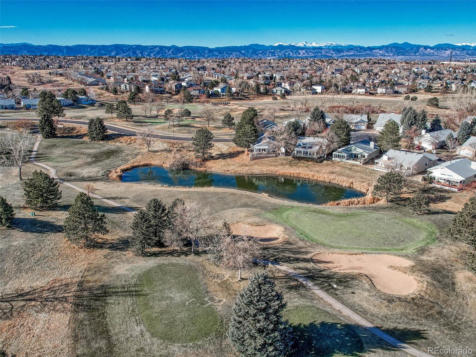 9 Stonehaven Court Highlands Ranch, CO 80130 - Photo 39 of 40 an aerial view of a house with a yard