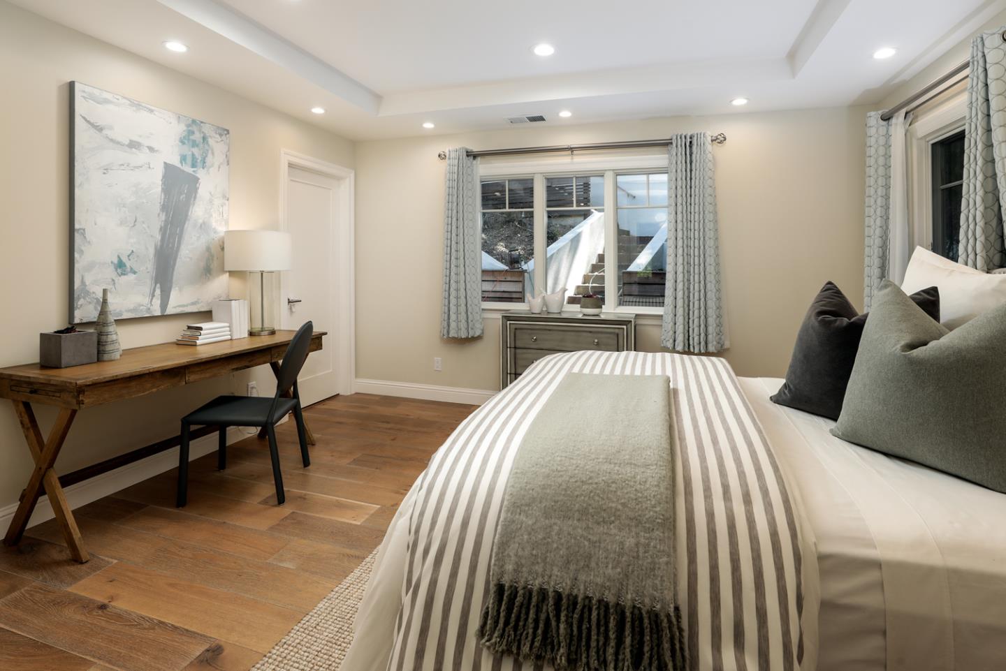 139 Windsor Drive San Carlos, CA 94070 - Photo 20 of 41 a bedroom with a bed and a large window