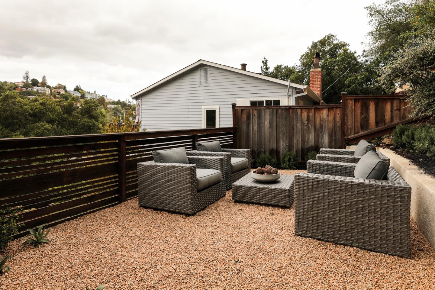 139 Windsor Drive San Carlos, CA 94070 - Photo 35 of 41 a view of a patio with couches chairs and wooden floor