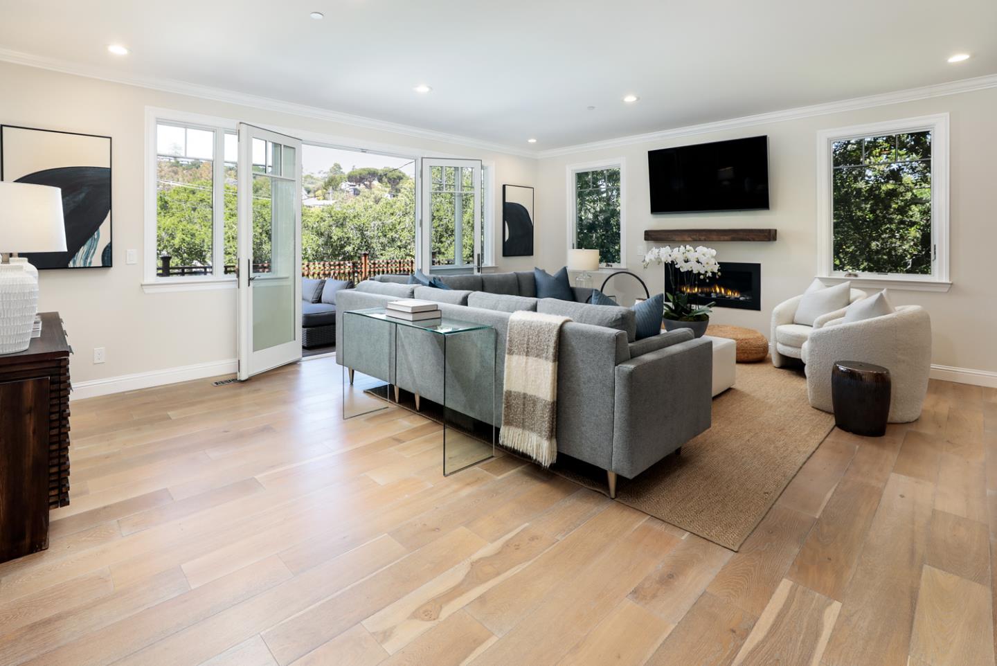 139 Windsor Drive San Carlos, CA 94070 - Photo 7 of 41 a living room with furniture and a flat screen tv