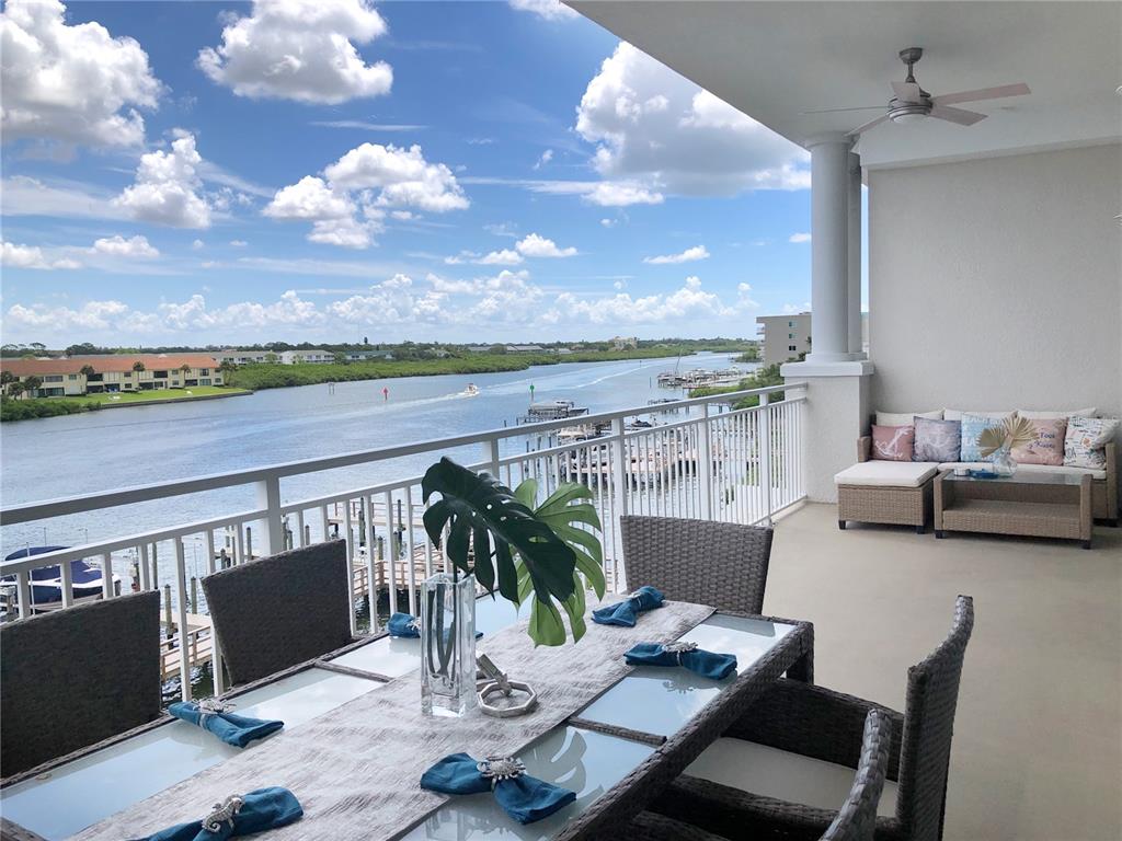 Enjoy expansive views of the Intracoastal Waterway from your large Balcony