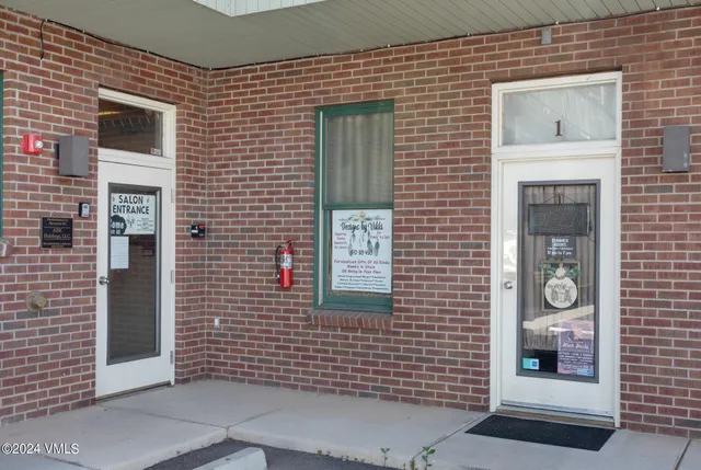 a front view of a building