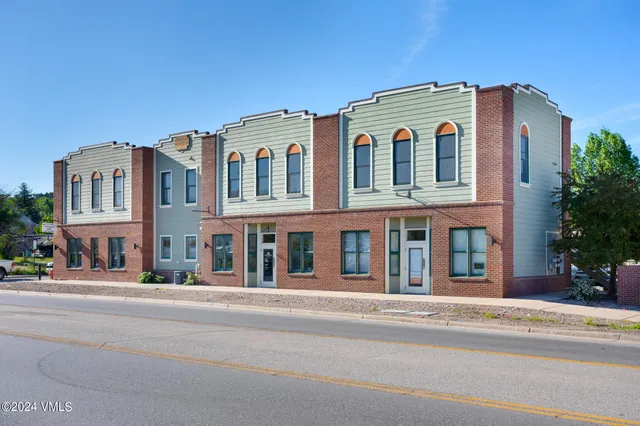 a front view of a building