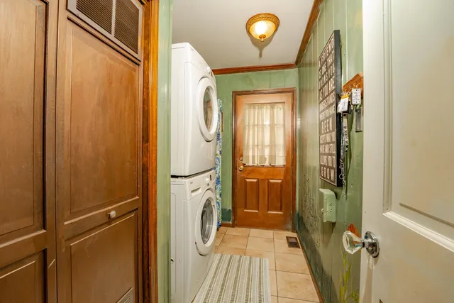 a utility room with a washer and dryer