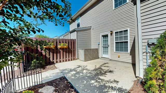 a view of a porch with a bench