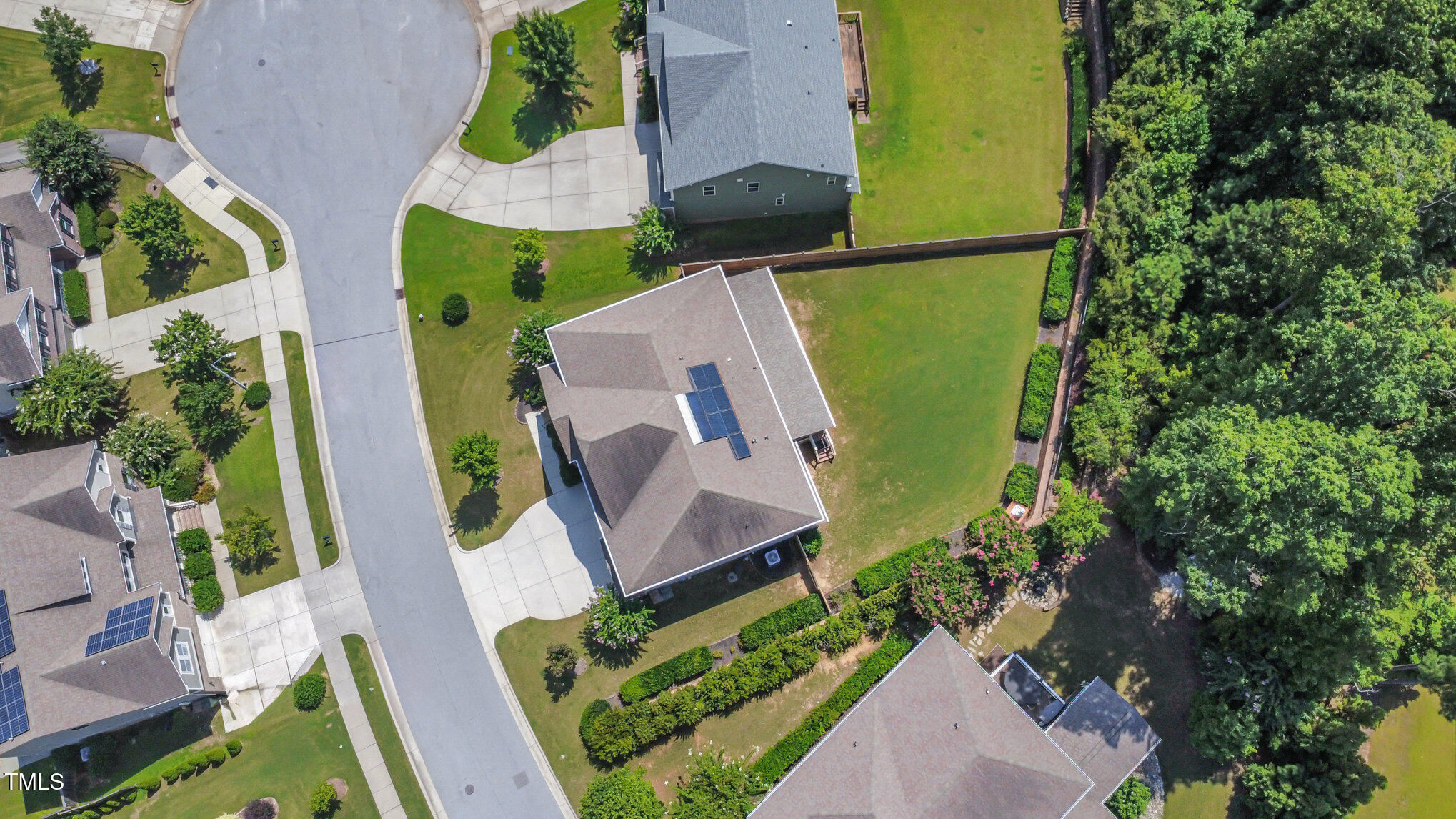 316 Matilda Place Cary, NC 27513 - Photo 67 of 69 an aerial view of a house with outdoor swimming pool