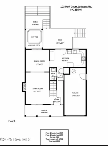 $279,950 | 103 Huff Court, Jacksonville, NC 28546