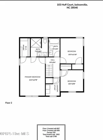 $279,950 | 103 Huff Court, Jacksonville, NC 28546