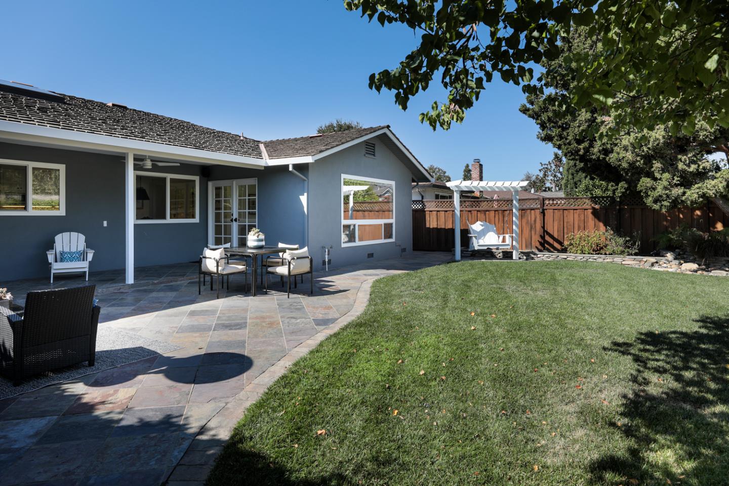 970 Gest Drive Mountain View, CA 94040 - Photo 28 of 53 a house view with a sitting space and garden